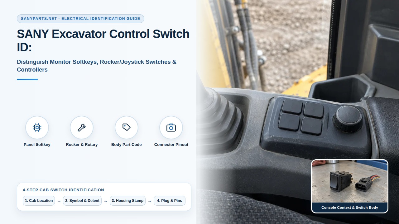 SANY Excavator Control Switch: Identify the Part to Order
