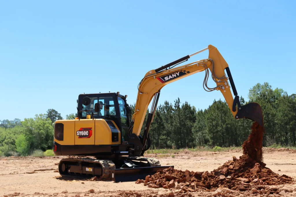 SANY SY60C excavator — used to identify the machine class for parts