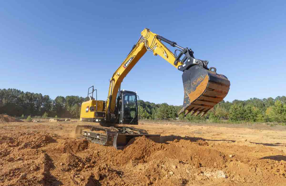 SANY SY135C excavator — used to identify the machine class for parts